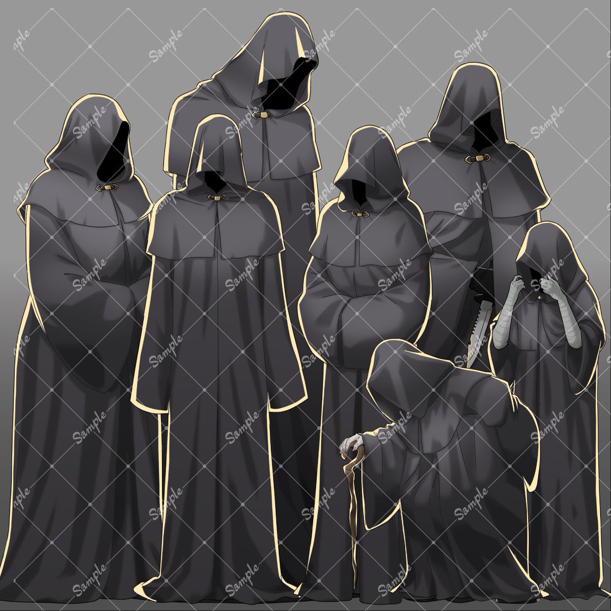 IGISUBOX's tweet image. TRPGに使える立ち絵素材_ローブ | とりとっと観光案内所 hysk.booth.pm/items/7921754

汎用性の高い【ローブの人物】素材の配布を開始しました！無料です
よかったら使ってね～
#TRPG素材 #立ち絵素材 #フリー素材