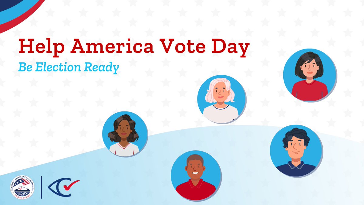 Today we celebrate #helpamericavote day created by the <a href="/EACgov/">Election Asst. Comm.</a> to encourage Americans to participate in the electoral process by volunteering to work as poll workers and to share helpful election information. Visit bit.ly/4r3QBrg for more info.