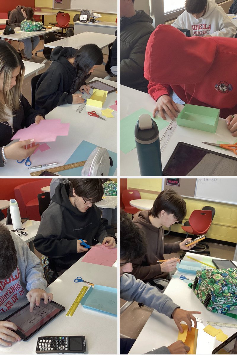 BendelKaren's tweet image. Maximize the volume in calculus! #calculus #handsonlearning #flippedclassroom #mineolaproud #handsonmath #maximizevolume