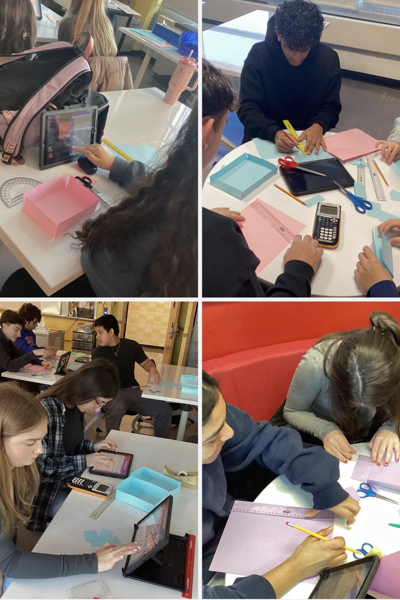 BendelKaren's tweet image. Maximize the volume in calculus! #calculus #handsonlearning #flippedclassroom #mineolaproud #handsonmath #maximizevolume