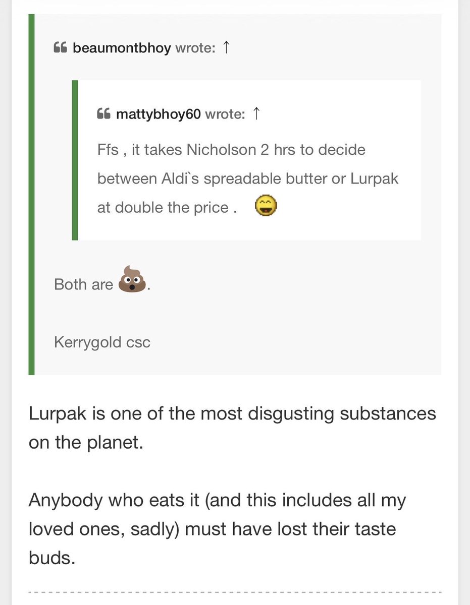 Anyone wondering how the week up to deadline day is going at Celtic. The fans on Kerrydale street are now talking about butter.