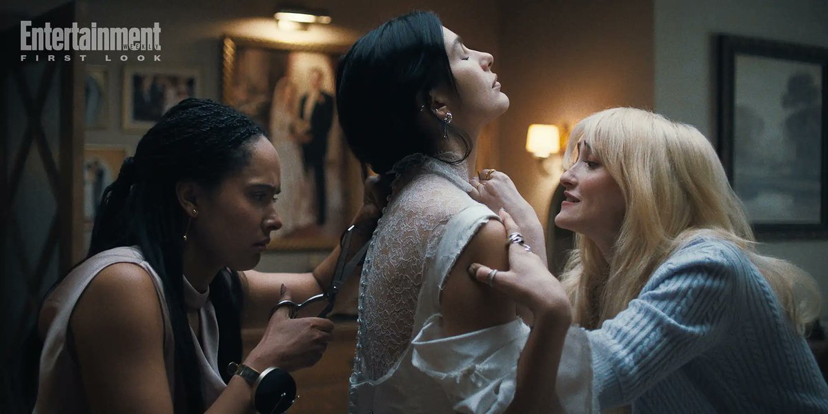 The Duffer Brothers produce new Netflix horror series SOMETHING VERY BAD IS GOING TO HAPPEN, and <a href="/EW/">Entertainment Weekly</a> has shared first images.

The atmospheric horror series is set at a wedding, and follows a bride and groom in the week leading up to their ill-fated nuptials.

Coming in March.