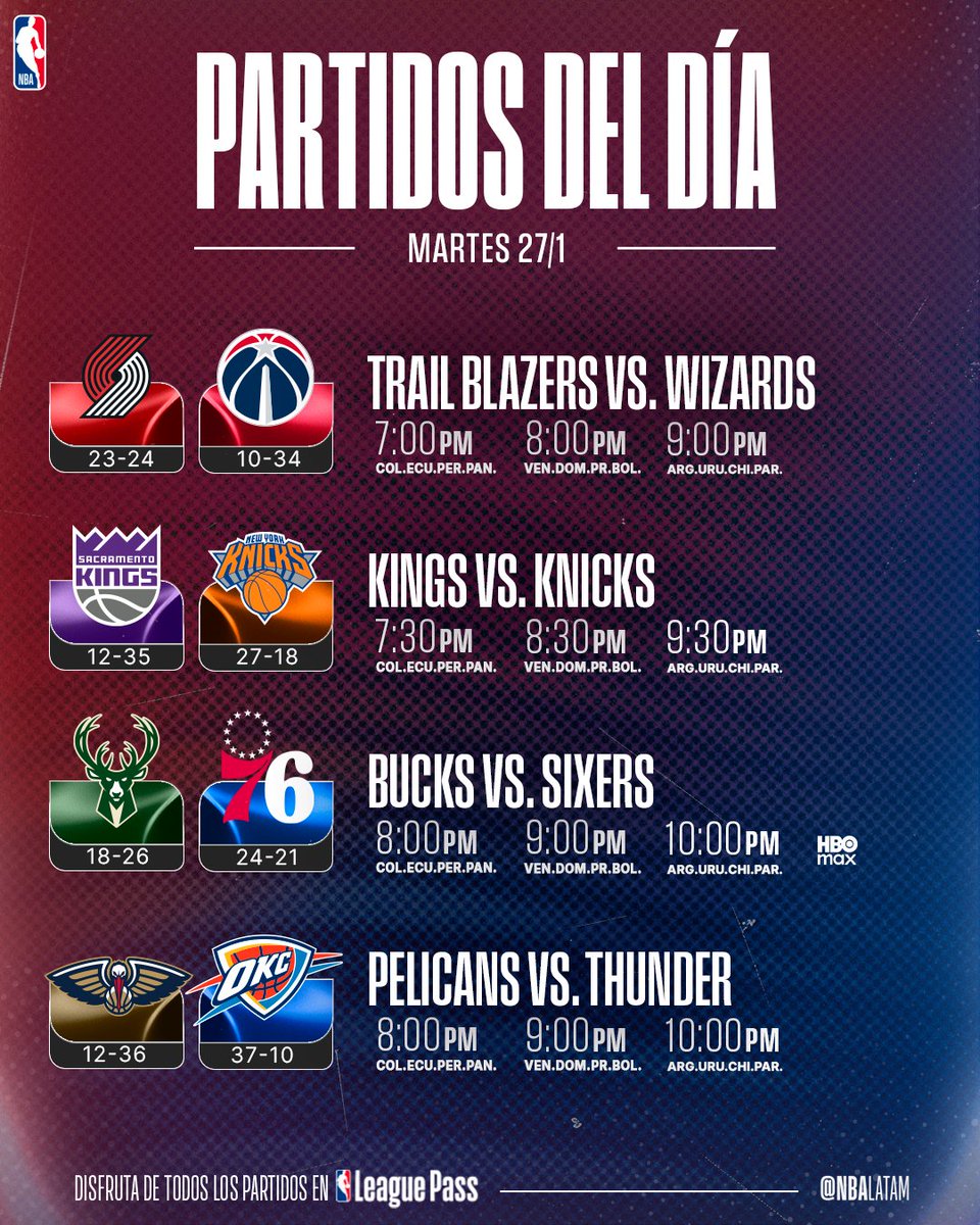 NBALatam's tweet photo. Doble tanda de #NBAxHBO y mucho mucho básquet para ver 🔥😍 https://t.co/IckAPpoH3f