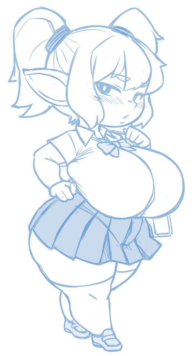 制服Poppyちゃんが描きたい…… ここから整えていく 