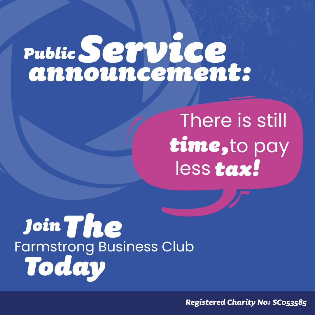 FarmstrongScot's tweet photo. 📣 Public Service Announcement 📣

It’s nearly the end of the tax year, which means you still have time to pay less tax and do something good

If you’re in a position to donate, now is a great moment to support Farmstrong before the year wraps up.  https://t.co/tjysapBeLo https://t.co/nIMdMZssga