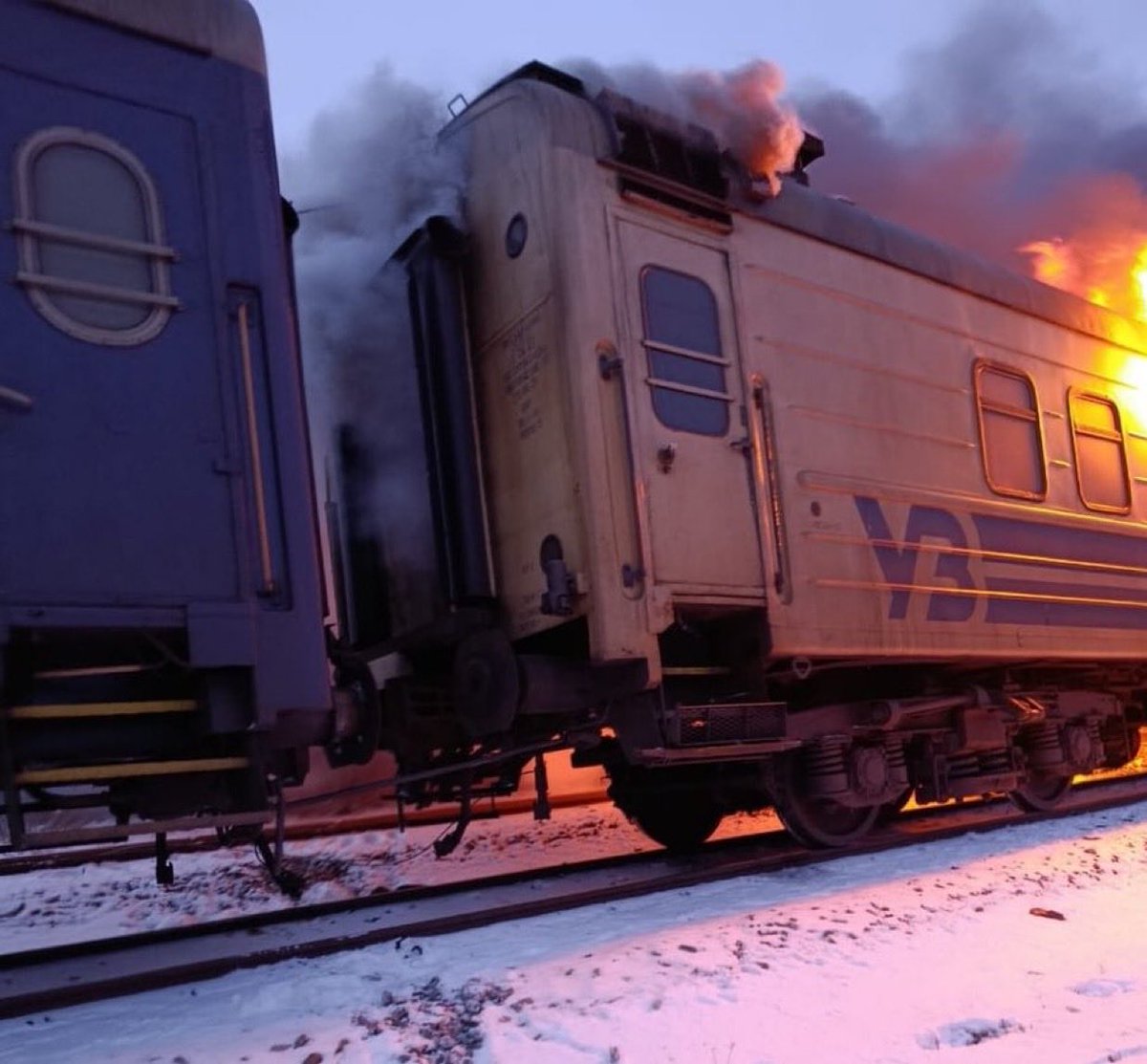 Russians have learned how to guide Shahed drones in real time and started attacking moving trains. There will be more attacks like this. Traveling on trains is not safe anymore. Photo: Barvinkove-Lviv train hit today with three Shaheds, with 290 passengers inside the train.