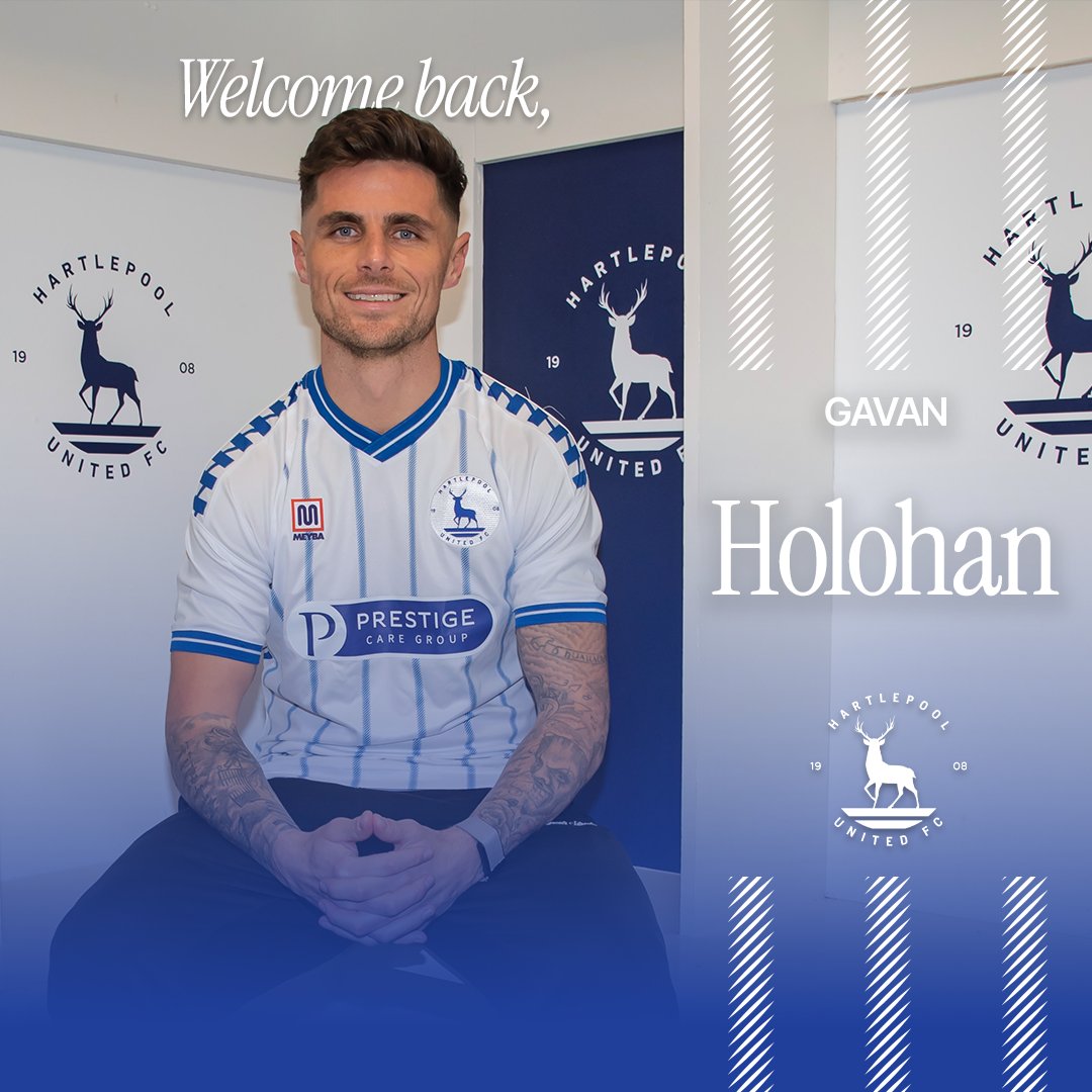 We are delighted to announce the return of Gavan Holohan from Crawley Town! ✍️

Welcome back, Gav!

#HUFC 

➡️ hartlepoolunited.co.uk/gavan-holohan-…