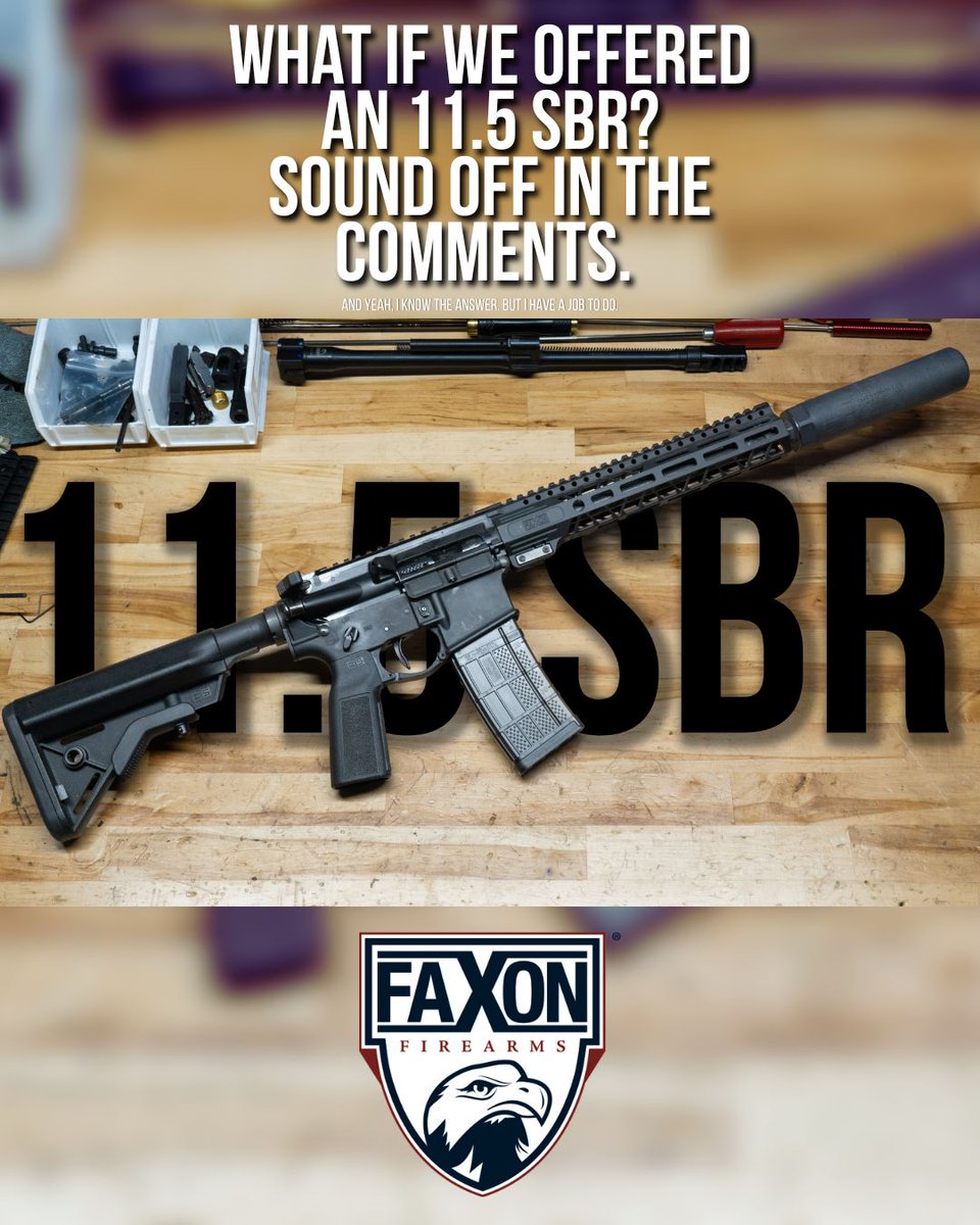 Faxon_Firearms's tweet image. Well?

#faxonfirearms #faxon #firearms #AR #AR15 #rifle #pewpew #gunsdaily #guns #rangetime #madeintheusa #manufacturing #engineering