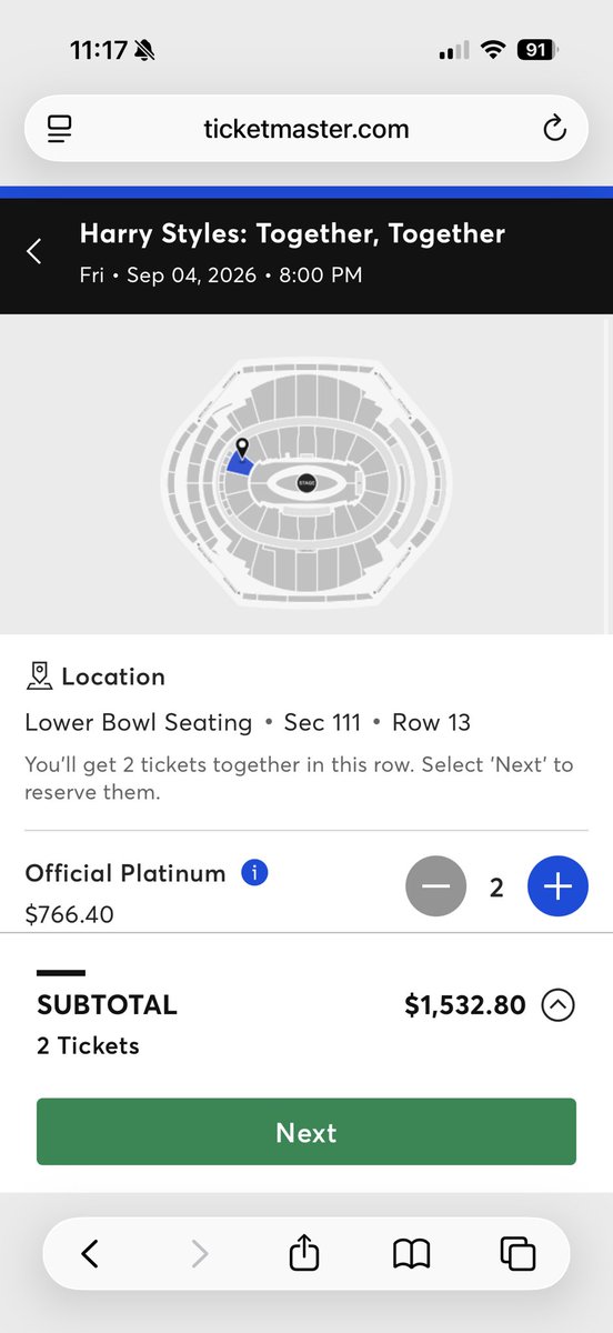 tpwklftv's tweet photo. I’m sorry Harry but this is asinine, I love you but I cannot justify spending an entire paycheck on 2 concert tickets @Harry_Styles https://t.co/shwETd5mnn