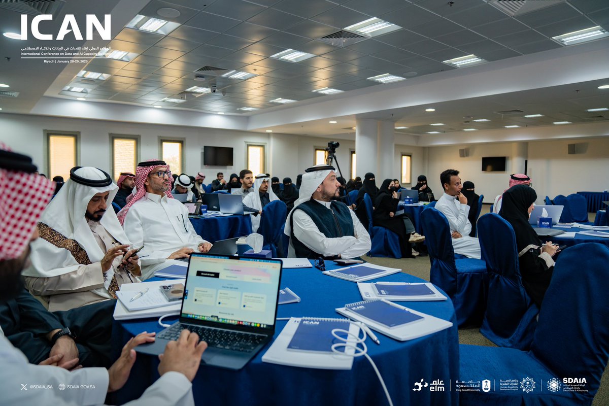 SDAIA_SA's tweet photo. ورشة عمل مقدّمة من Atomcamp تستعرض تحليل البيانات في التعليم وتصميم التدخلات المساندة للطلاب ضمن مؤتمر #ICAN2026 https://t.co/p7m81HrM7x