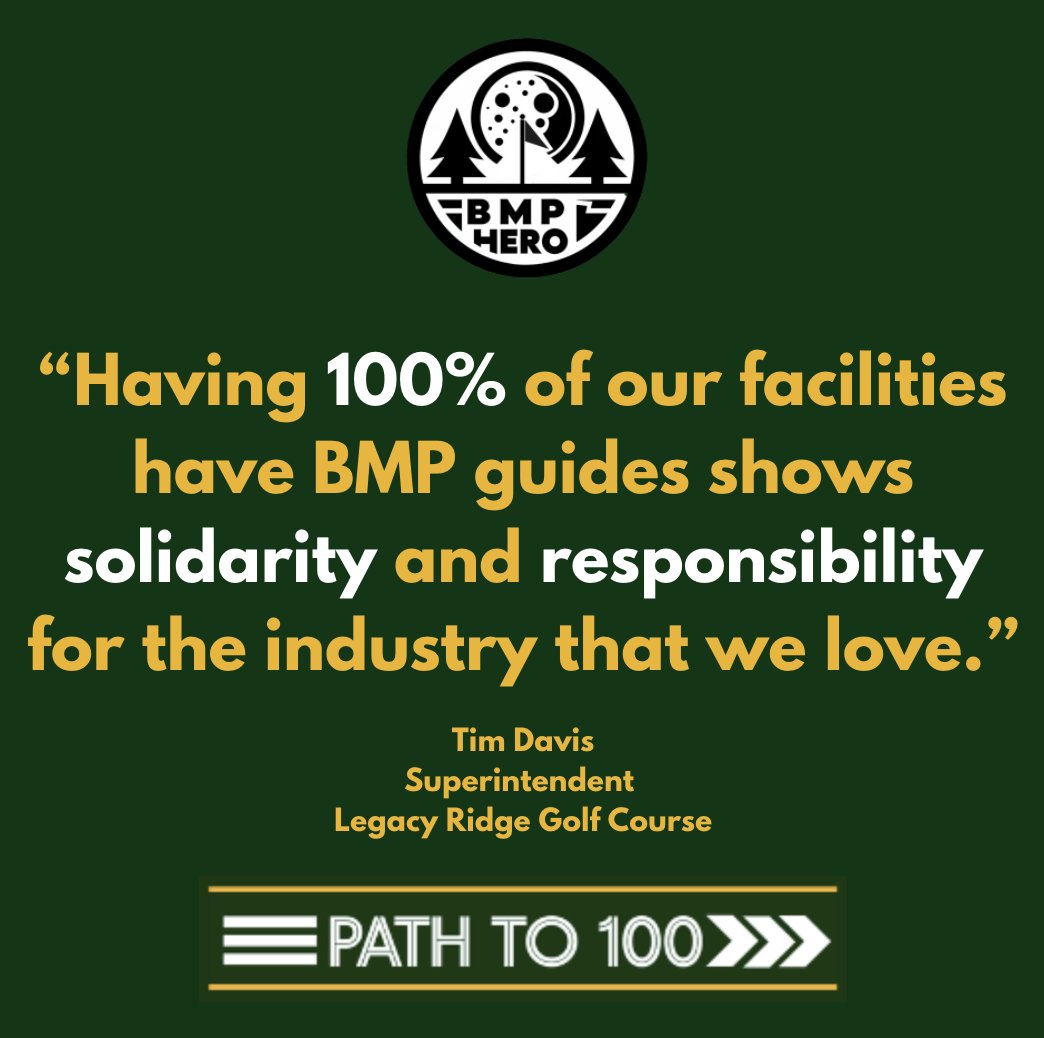 BMPHeroLLC's tweet photo. Can’t argue with that. 👀 100% of facilities with BMP guides will be EPIC. ⛳️ BMP Hero helps make it real. #PathTo100 https://t.co/0s4G3fvfvV