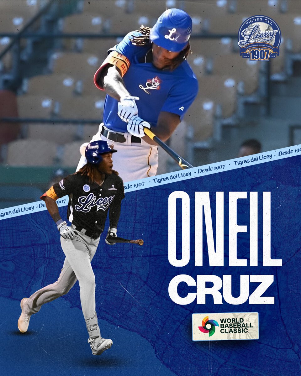 TigresdelLicey's tweet photo. El poder de nuestro Oneil Cruz estará presente en el Clásico Mundial de Béisbol 💪🏽🇩🇴

#LiceyFamily 🐅 https://t.co/RcTo3pTuVI