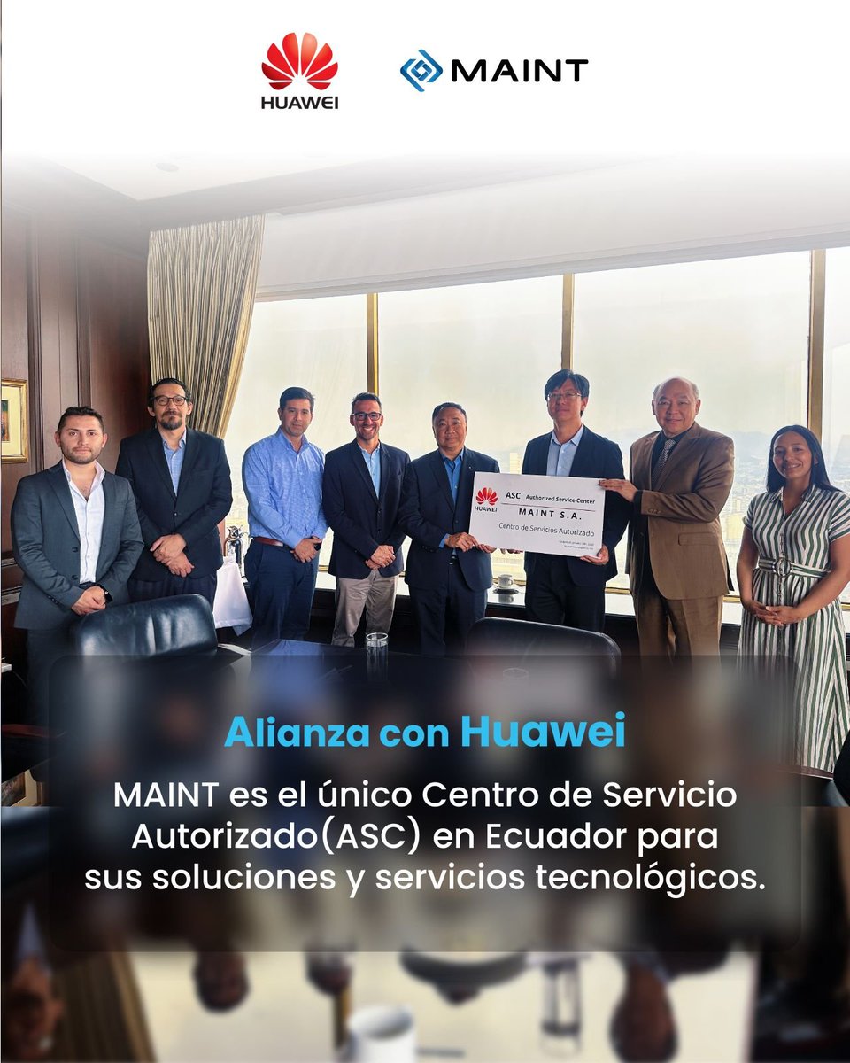 MAINTLatam's tweet photo. Este acuerdo junto a nuestro destacado partner nos posiciona como la empresa autorizada para brindar soporte especializado en sus productos de ciberseguridad y redes en el país.

Gracias a @HuaweiLatam  por impulsar junto a nosotros la transformación digital de la región. https://t.co/Kv326T1fls