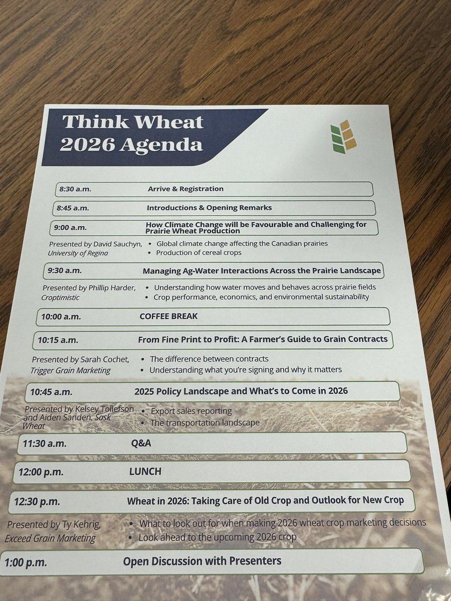 rgstone1's tweet photo. Now @sewebb19 presenting on contracting, understanding what you’re signing and why it’s important at @SaskWheat #Thinkwheat https://t.co/B1YFTS3yEx