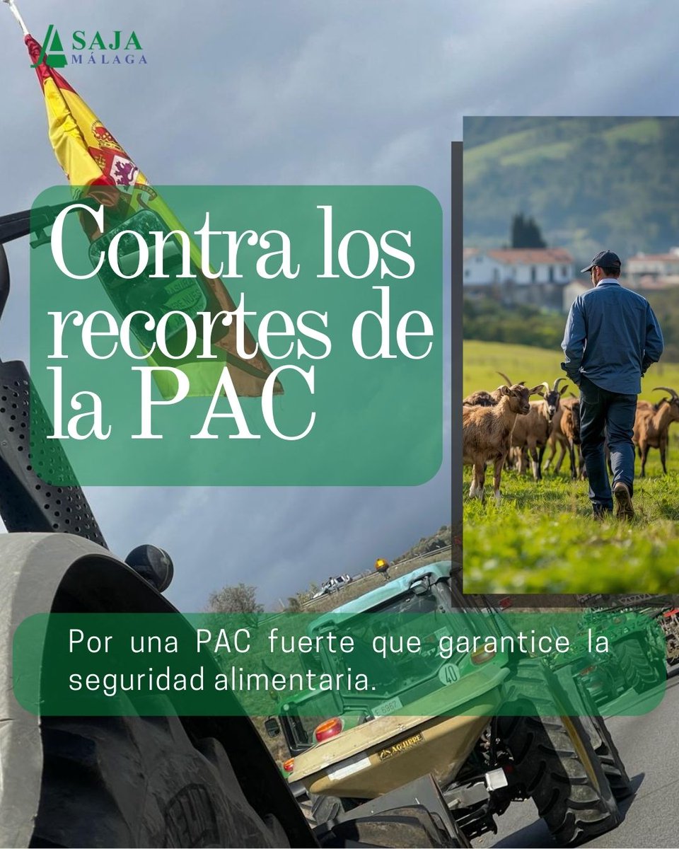 AsajaMalaga's tweet photo. ¡MÁLAGA SE PLANTA! El campo no aguanta más acuerdos injustos ni una burocracia que nos asfixia. 🚜💨Por la supervivencia y el respeto al sector agrario, nos movilizamos este 29 de enero. Abrimos hilo con nuestros motivos. 👇 (1/2)#MálagaPorElCampo #SOSAgricultura #ASAJA https://t.co/CKmUiU6HvT