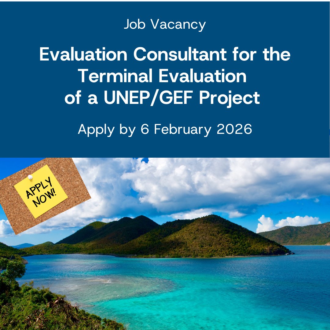 IWLEARN's tweet photo. #HIRING - UNEP is looking for an evaluation consultant for the terminal Evaluation of the UNEP/GEF project “Integrating Water, Land and Ecosystems Management in Caribbean Small Island Developing States (IWEco)” 

📅 Deadline: 06 February 2026
🔗 More info: https://t.co/3IYWsQ2JRm https://t.co/0qdEvLQhLA