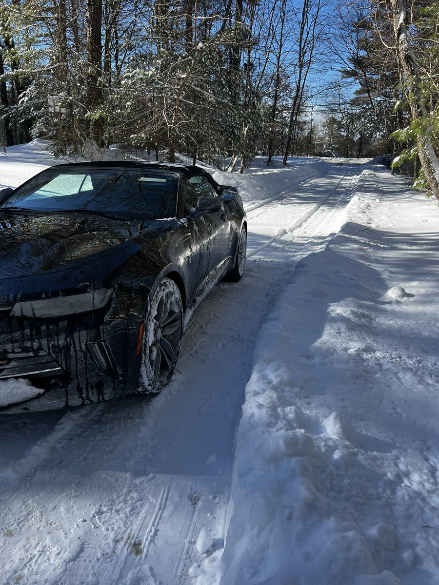 Rear-wheel-drive sled for sale.
Fantastic on dry pavement. Starts every time. Goes straight… eventually. Snow shovel included. #stuck