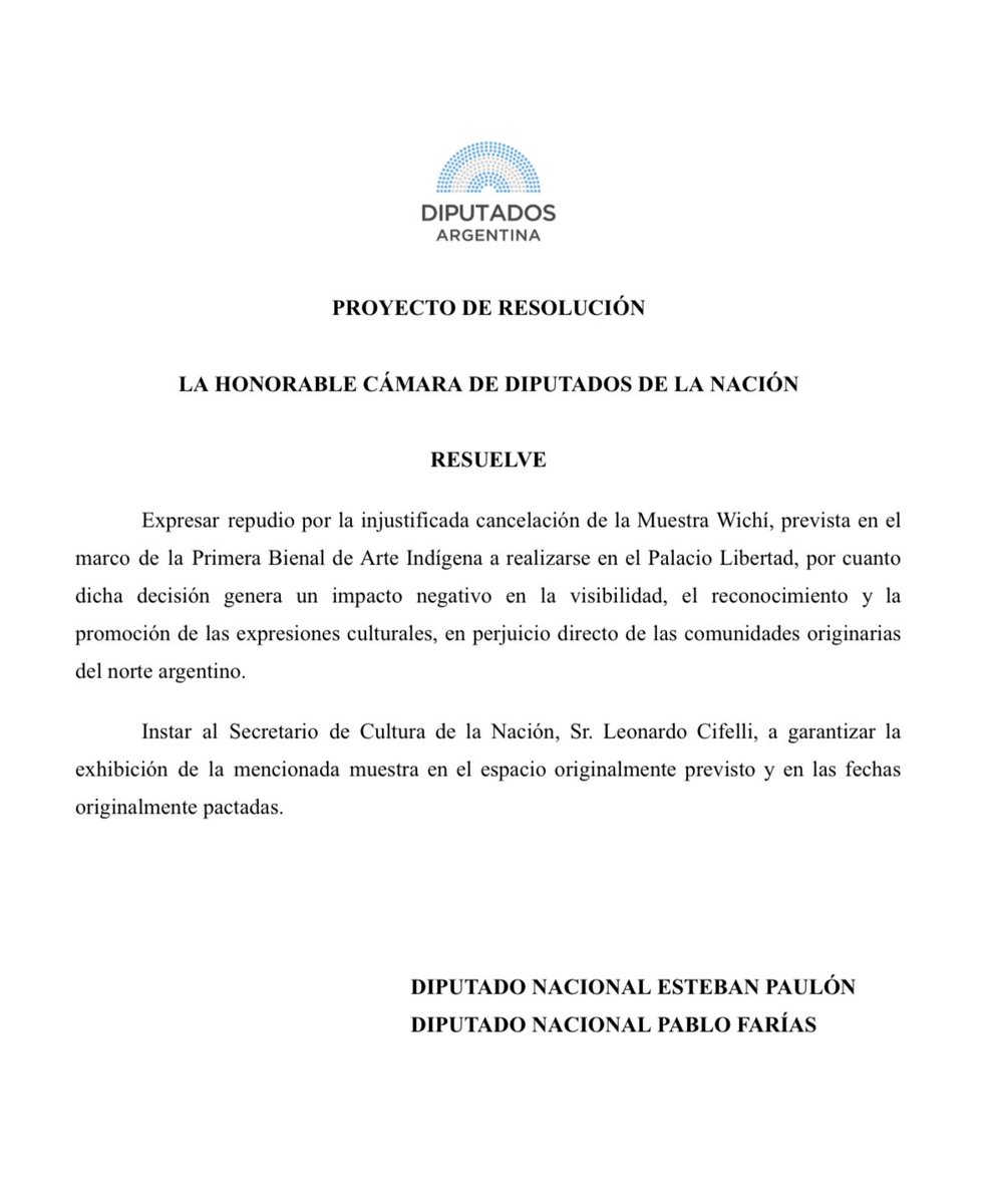 LA CENSURA NO EXIS…. 

Es inadmisible que una muestra de arte indígena (o cualquier otra expresión cultural) sea censurada.
El levantamiento de la Muestra “Desde el Corazón del gran Chaco” muestra la intolerancia y estrechez de la “cultura libertaria” y por eso <a href="/leocifelli/">Leonardo Cifelli</a> debe