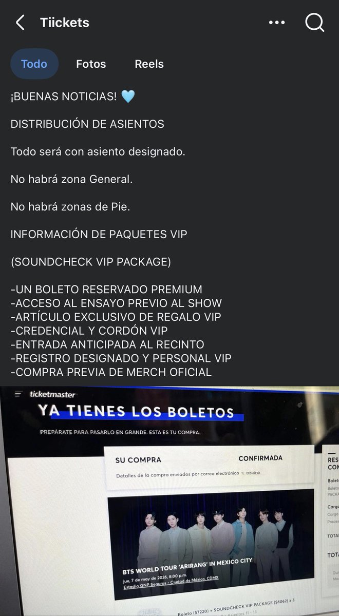holaa, me encontré esta página en fb donde están revendiendo los boletos para arirang en méxico y pues decirles que ❌NO COMPREN A REVENDEDORES❌ entiendo que estén desesperadxs por los boletos pero hay que esperar, además están cancelando boletos

🖇️: (facebook.com/share/1BPdWqGv…)