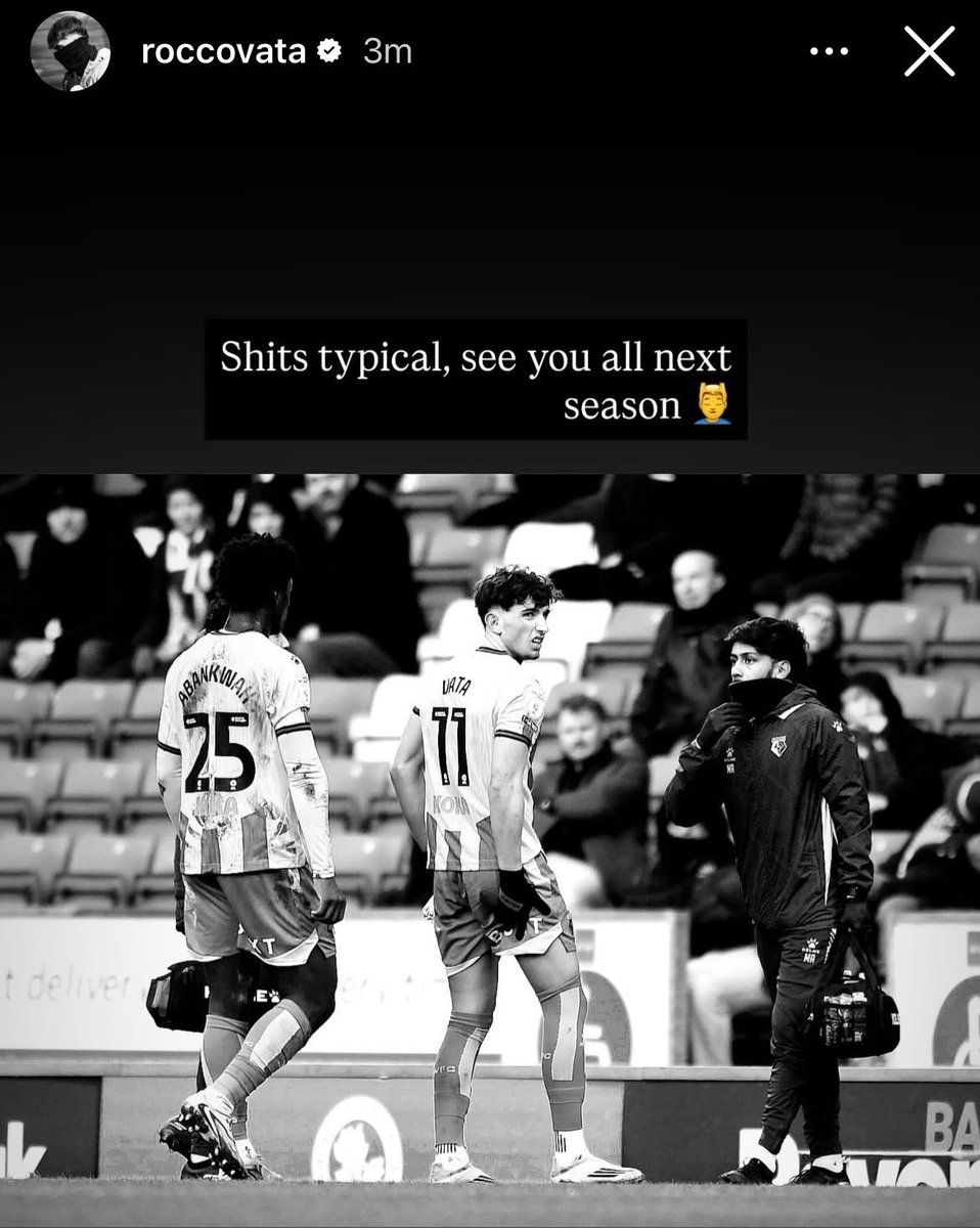 The odd thing about starting Vata on Saturday was that with Georgi they opted to play the long game. Eased him in, started him a couple of times and then left him out a couple of games. What an earth possessed them to change tact with Vata? #watfordfc