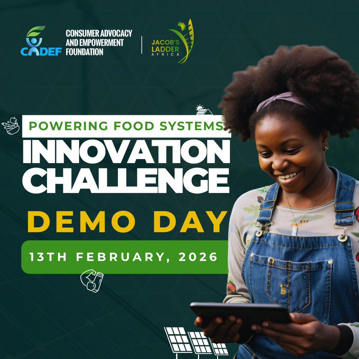 cadef_ng's tweet image. On the 13th of February, selected innovators will showcase at the greenlabs Demo Day, their bold, practical, and scalable solutions designed to strengthen food systems across Nigeria and Africa.

The green future is being built and it begins here.
Anticipate!

#CADEF #greenlabs