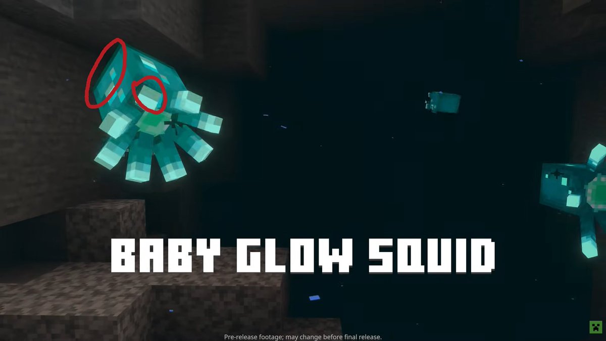 Mojang broke the Minecraft Bedrock TGA image again when creating the baby glow squid texture, so as when they added the adult glow squid to Minecraft...