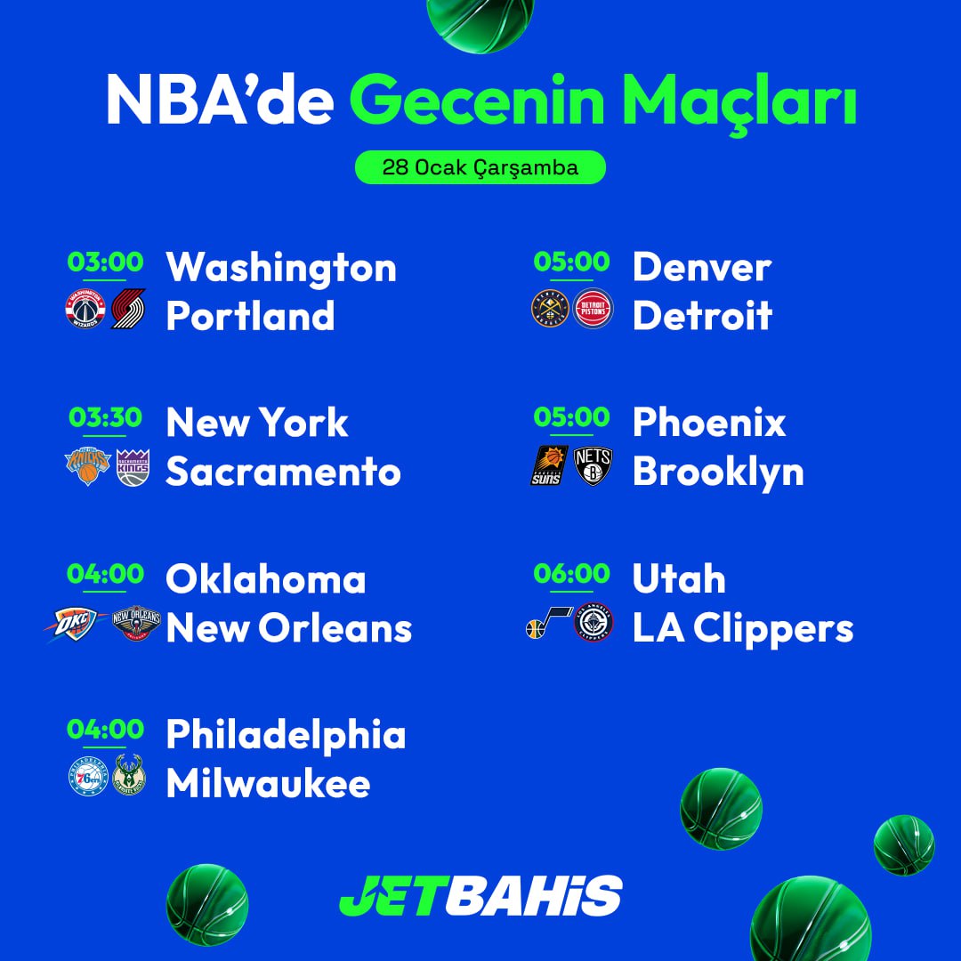 🏀 NBA gecesinde Batı Konferansı temposu sahne alıyor. Savunma sertliğiyle bilinen Utah ile yıldızlarla dolu LA Clippers mücadelesinde heyecan Jetbahis oranlarıyla yükseliyor.
 Jetbahis Giriş: edge247.edgeflowJB10247.net/_CB63eAHmKZ1w9…