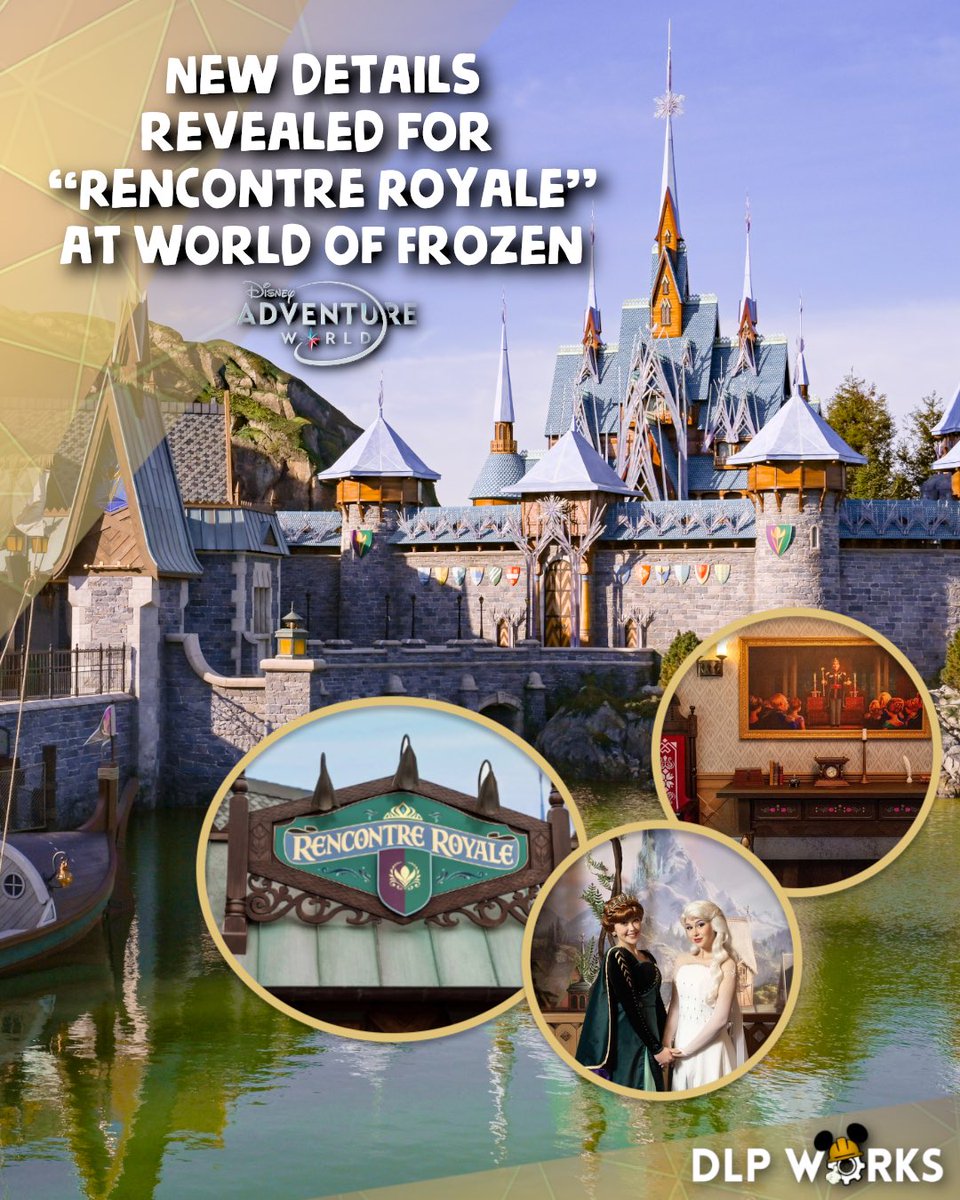 DLPWorks's tweet image. [News] ❄️👑 New details revealed for “Rencontre Royale” at World of Frozen!

➡️ #DisneylandParis has shared new images and information about “Rencontre Royale”, the exclusive Anna &amp;amp; Elsa meet and greet opening with World of Frozen on March 29, 2026, at #DisneyAdventureWorld

➡️