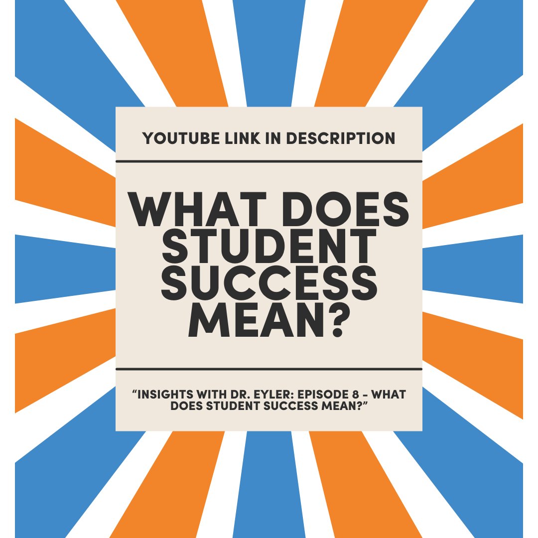 What Does Student Success Mean: youtube.com/watch?v=f690wb…
 #StudentSuccess #EducationMatters #AcademicGrowth