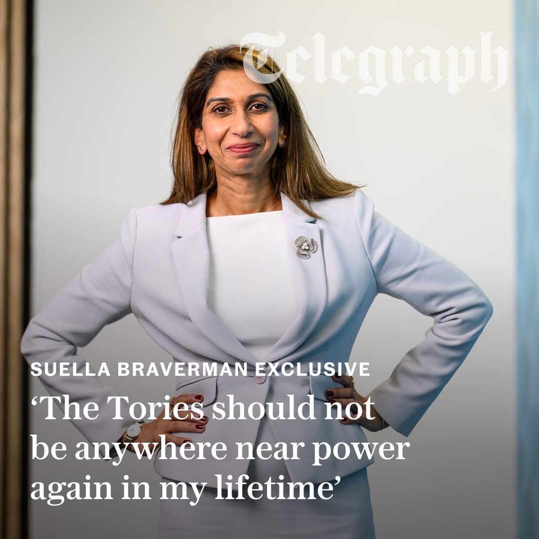 “The Conservatives even promoted Suella Braverman, a woman twice sacked for security and ministerial code breaches. Can you trust a party like the Conservatives? Vote Suella Braverman for Reform.”