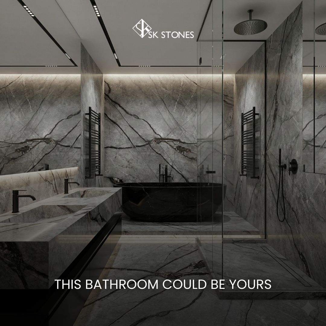 SKStonesPAK's tweet photo. Introducing Silver Roots where modern luxury meets natural elegance for your bathroom. Elevate your space with sleek design and premium craftsmanship. This sanctuary could be yours.

Ready to transform your home? Explore our latest collection now available at SK STONES. https://t.co/50agF1wyYh