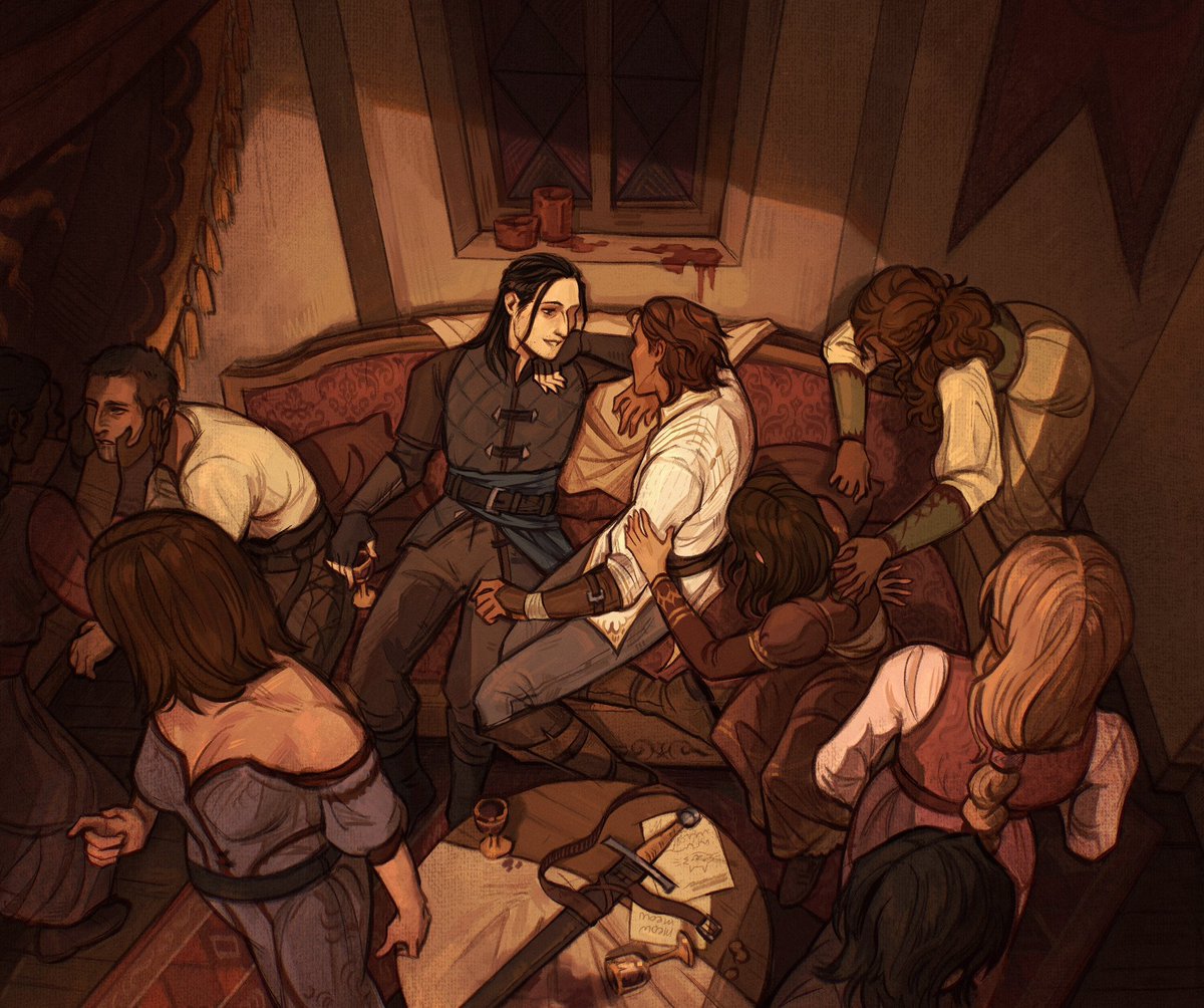 fumaria_s's tweet photo. more nate and seb in starkhaven back in the day... mwah mwah #vaelhowe #dragonage https://t.co/VmD0tMofEt