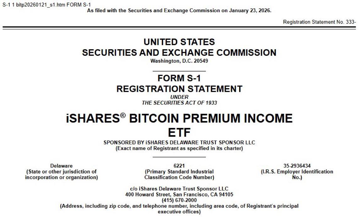 BlackRock files for a new iShares Bitcoin Premium Income ETF. BlackRock is  doubling down on Bitcoin