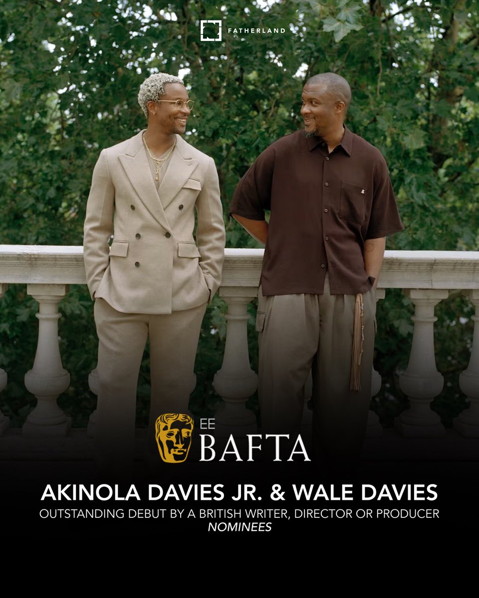 wearefatherland's tweet image. Congratulations Akinola Davies Jr. and Wale Davies, who have received a @BAFTA nomination for Outstanding Debut By A British Writer, Director Or Producer! My Father’s Shadow is out in the UK from 6 February, then out in the US from 13 February. 

The Davies brothers have been…