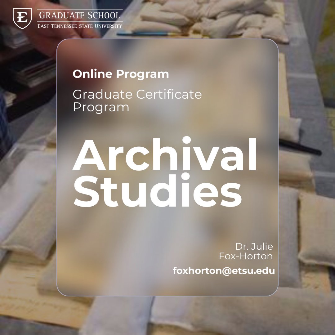 This graduate certificate is designed for working adults who need or want archival training. Students gain skills to work in archives, museums, historical societies, and other organizations involved in the management. Explore the history and functions of archives here at ETSU!