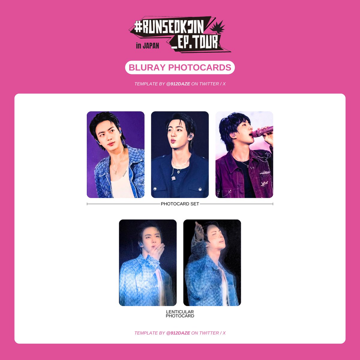 RUNSEOKJIN_EP.TOUR in JAPAN Photocard Sets 🩷 Blu-ray 🩵 Digital Code