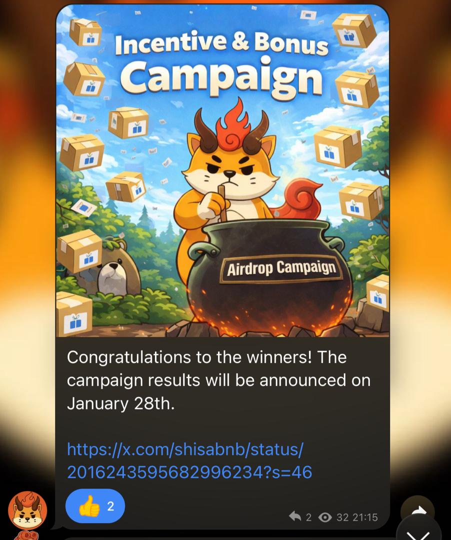 0xFarmer__'s tweet photo. The 20% CASHBACK campaign officially ended on January 23rd, and the response from the $SHISA community was massive. If you were part of it, you’re already on the right side of history. 

Not in the army yet? 
Stay connected here 
Join the SHISA Army WhatsApp: https://t.co/PGBWaWR6wz

What’s next?
The rewards are locked in. All eligible wallets will receive their 20% cashback on January 28th straight to your wallet, no stress, no extra steps.

Why $SHISA keeps winning
This isn’t just talk. A real campaigns, real rewards. A community that actually shows up and gets rewarded for believing early.

$SHISA is building momentum fast
Strong support, growing awareness, and a team that delivers. If you participated, congrats. If you didn’t… keep your eyes open 👀

Token CA: 0x595b0774d1B2C87dBf9720912ba0870aE9B94444

$SHISA doesn’t bark for nothing.
Rewards are coming. 
Community is growing.

Lfg $SHISA team