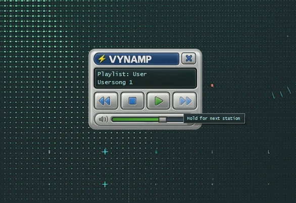TheRedSig's tweet photo. #DevLog on #SHELLHACK
Didn’t want a boring Audio Settings
Meet #Vynamp an ingame app to manage #BGM
• Ingame web radio
• Music playlists
• News about events including things you caused
• Get MP3s from ingame target servers
• Moddable stations & playlist
#gamedev #indiedev https://t.co/dI0gFtqMyW