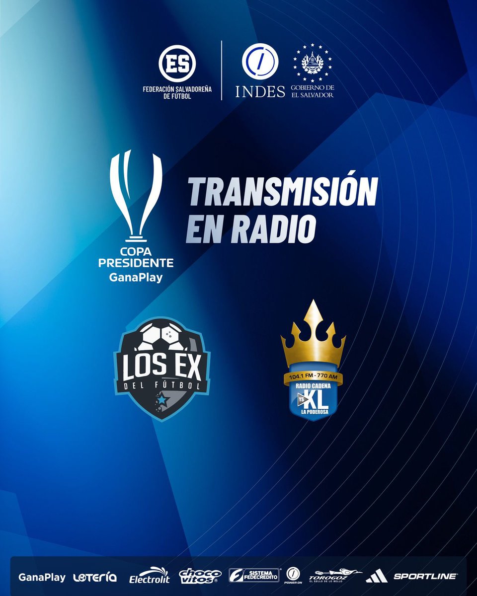 ¿Sabías que los juegos de la Copa Presidente GanaPlay 2026 serán transmitidos por televisión y radio? 📻 📺 🏆

Gracias a nuestros medios aliados por sumarse a esta iniciativa en beneficio del fútbol nacional. 

#ConstruyendoElCamino
