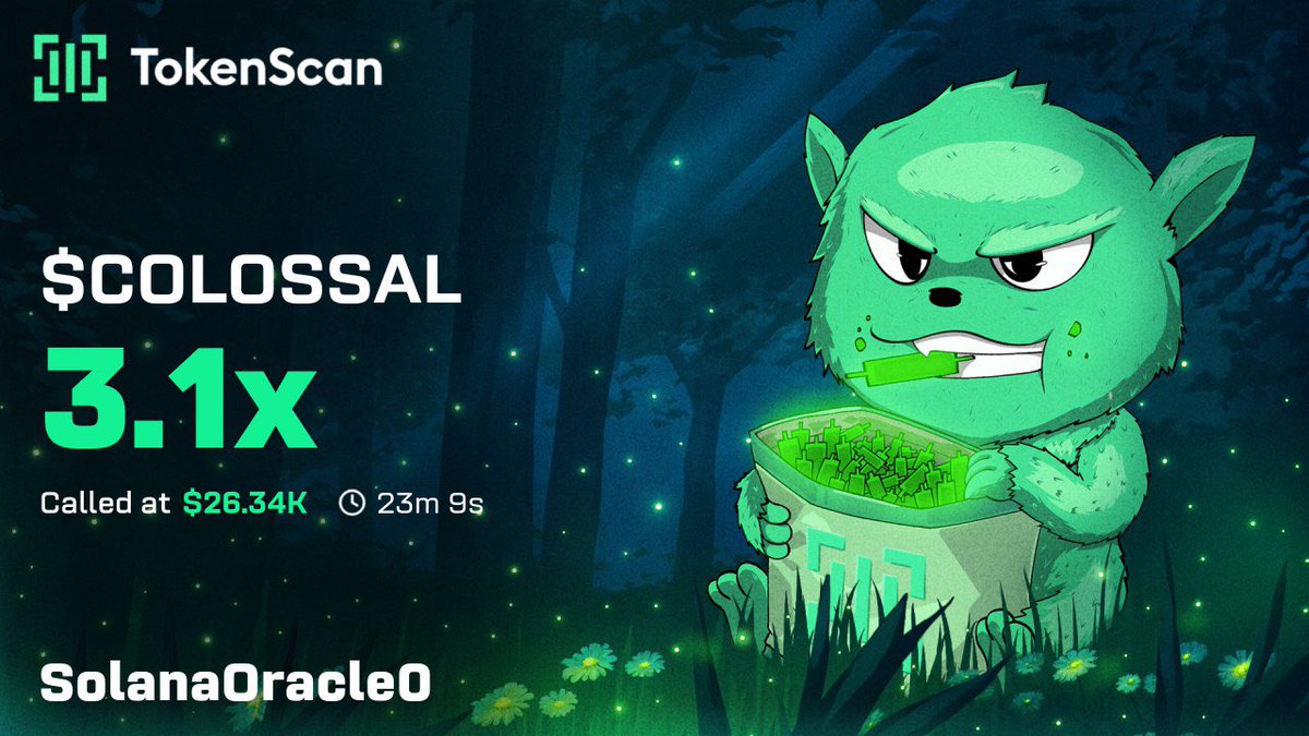SolanaOracle0's tweet image. 3.1x 

$COLOSSAL 

/pnl
8fzKuokZP4YjfZs9fNVoFyXqMZ2jdsxzKLmSkVaLpump