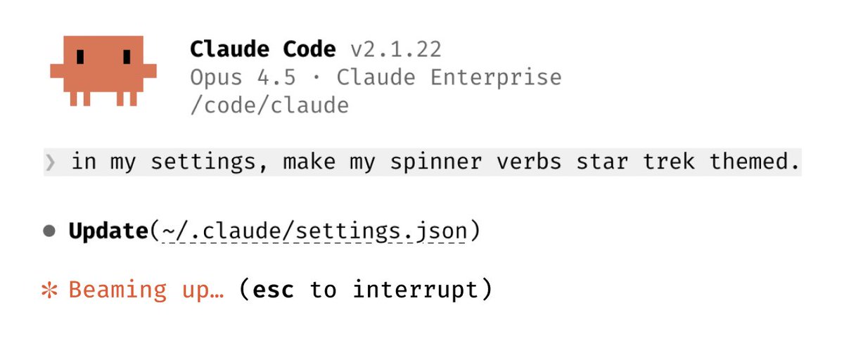 Spinner verb example