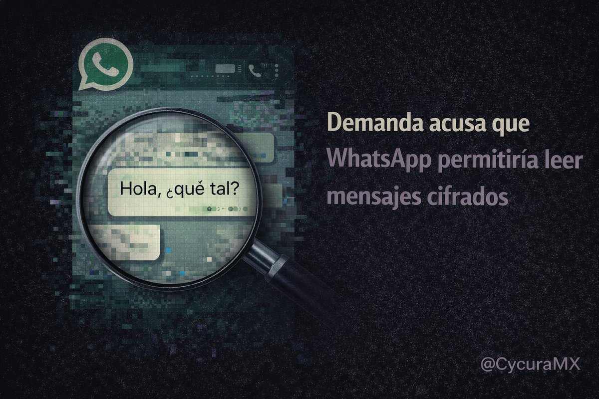 🛡️ Demanda acusa que WhatsApp permitiría leer mensajes cifrados

Una demanda encendió alertas sobre WhatsApp.

Acusa a Meta de leer mensajes “privados”.

El caso aún no prueba que sea cierto, pero importa entender el riesgo.

⚠️ ¿Qué pasó?

Una demanda colectiva en EEUU acusa a
