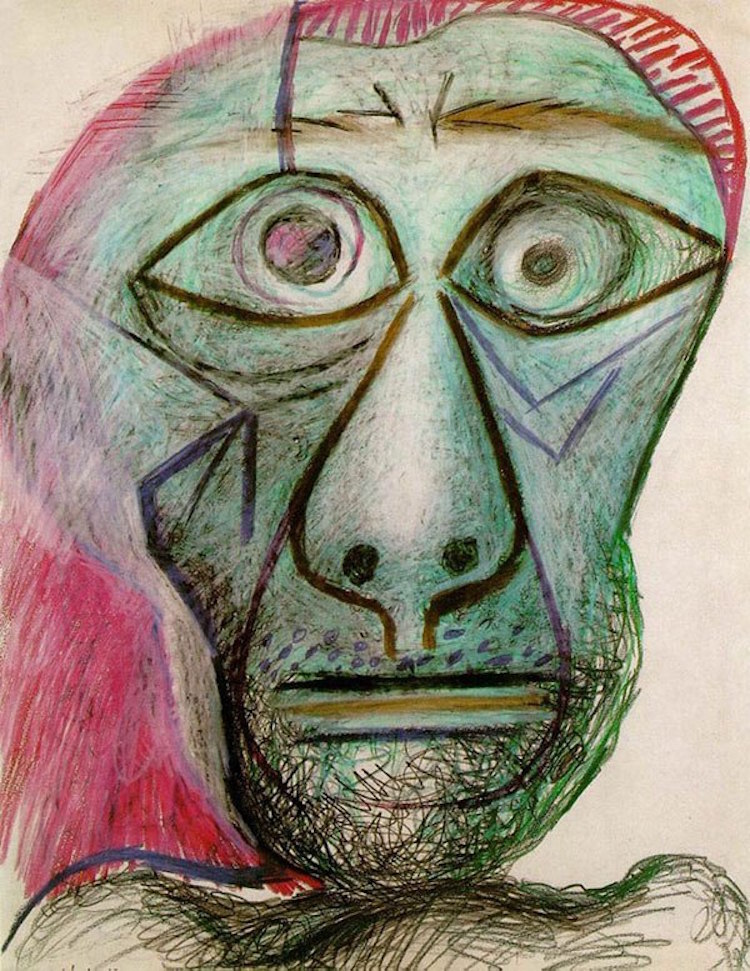 Pablo Picasso's Self-Portraits 18 yo &amp; 90 yo