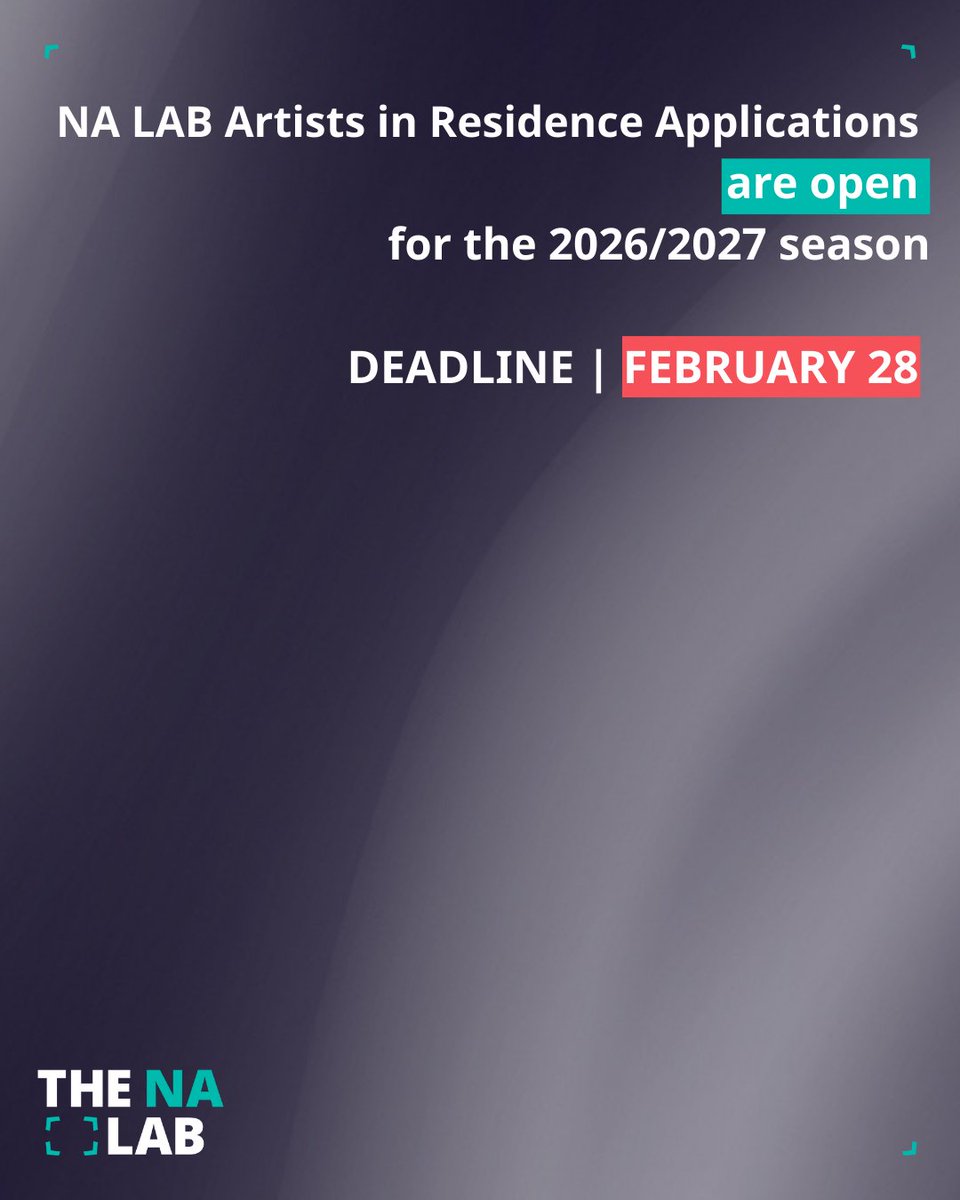 Join the NA LAB Resident Artist program! Applications are now open for our next Playwright in Residence (two-year residency), and Artist in Residence (one-year residency). Learn more here, and apply by Feb. 28: necessaryangel.com/na-lab-applcat…