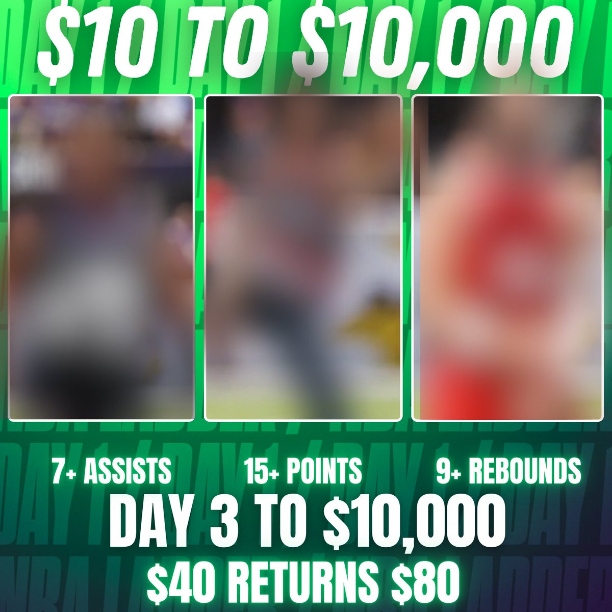 10to10k_'s tweet image. 🚀 Day 3 Of The Ladder Challenge Is READY

🎯 My System Has Found The 3 Props That Have Hit The Last 26/30 Games (87%)

💬 Comment "NOW" If you are ready for the play to drop!

❤️ LIKE + REPOST &amp;amp; I will send it to you before game-time!