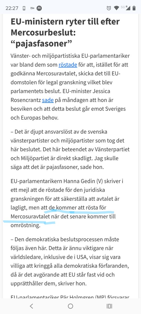 eForssell's tweet photo. V röstar för Mercosur och S vil sätta 14-åringar i fängelse. Vänsterpolitiken är död, och det är det som är vår tids stora problem. C går till val på ny regering och minskade utsläpp. Snark. Väck mig när någon har modet att ställa om kursen på riktigt. https://t.co/42DPeMCOyy