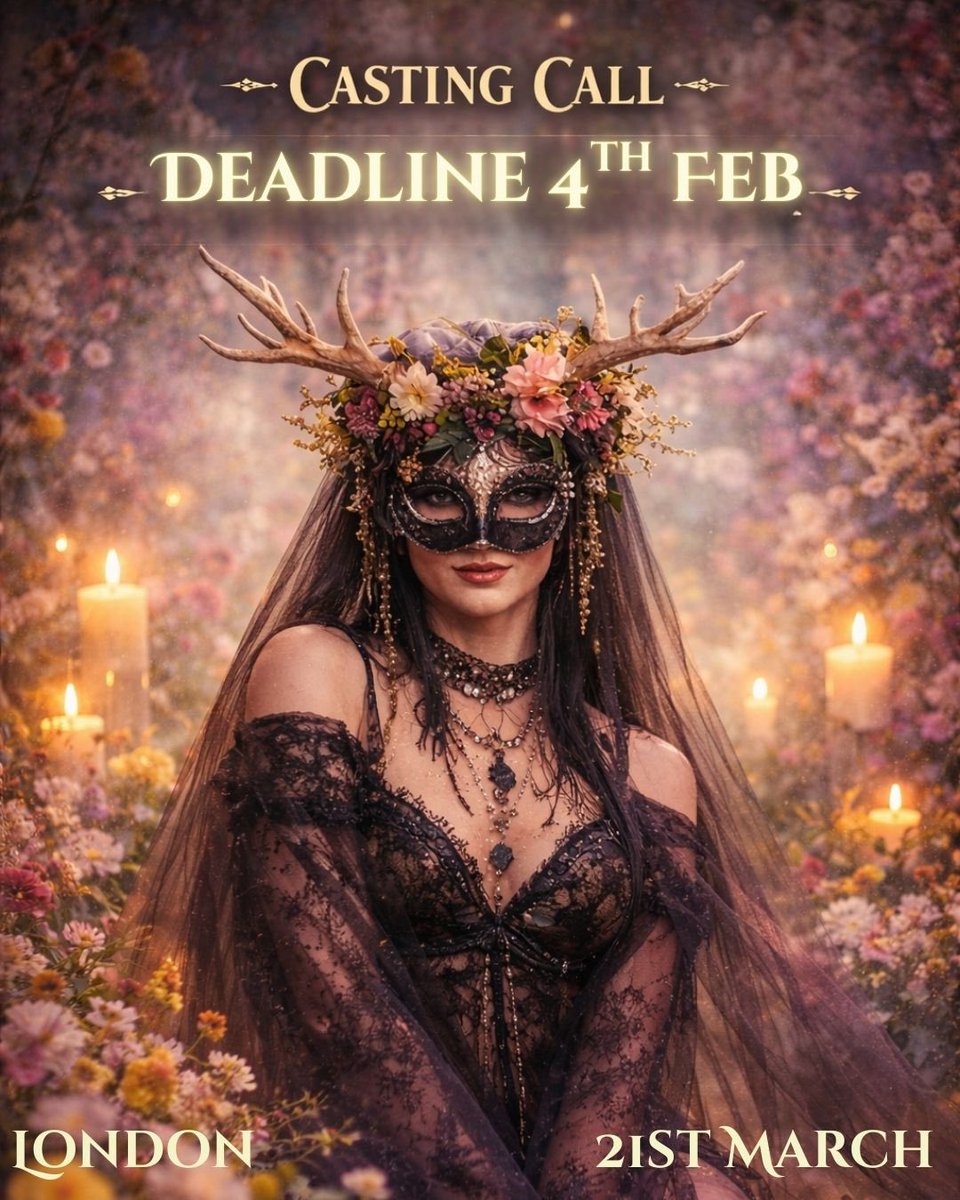 ZaraDuRose's tweet photo. 🔮 CASTING CALL: CLOSING SOON 🔮

We've received some amazing applications for performers for Opulent Ostara on 21st March! Thank you to those who've got in touch so far!
 
We will be reviewing everything in detail later next week & responding to everyone then. 
The deadline to apply is the 4th Feb!

PLEASE make sure you include your rates when applying! Full details below.

Opulent Ostara – Immersive DuRose Dining Event

📍 London | 📅 21st March

We’re seeking bold, boundary-pushing performers for Opulent Ostara, an immersive dining experience blending ritual, decadence, and audience connection.

Looking for:
•Interactive performers with strong audience engagement
•Walkabout & stage acts (hybrid preferred)
•Dark, sensual, avant-garde, or ritualistic work
•Acts within a spring / rebirth theme are a bonus
•The edgier and k1nkier, the better

Notes:
•No large fire acts
•Static aerial OK
•Must be comfortable performing up close & open to interacting with some guests. 

Apply with: Bio + act description, video links, rates, and tech needs - via email with the headline Ostara to info@ZDRevents.com

🖤 Become part of the ritual.