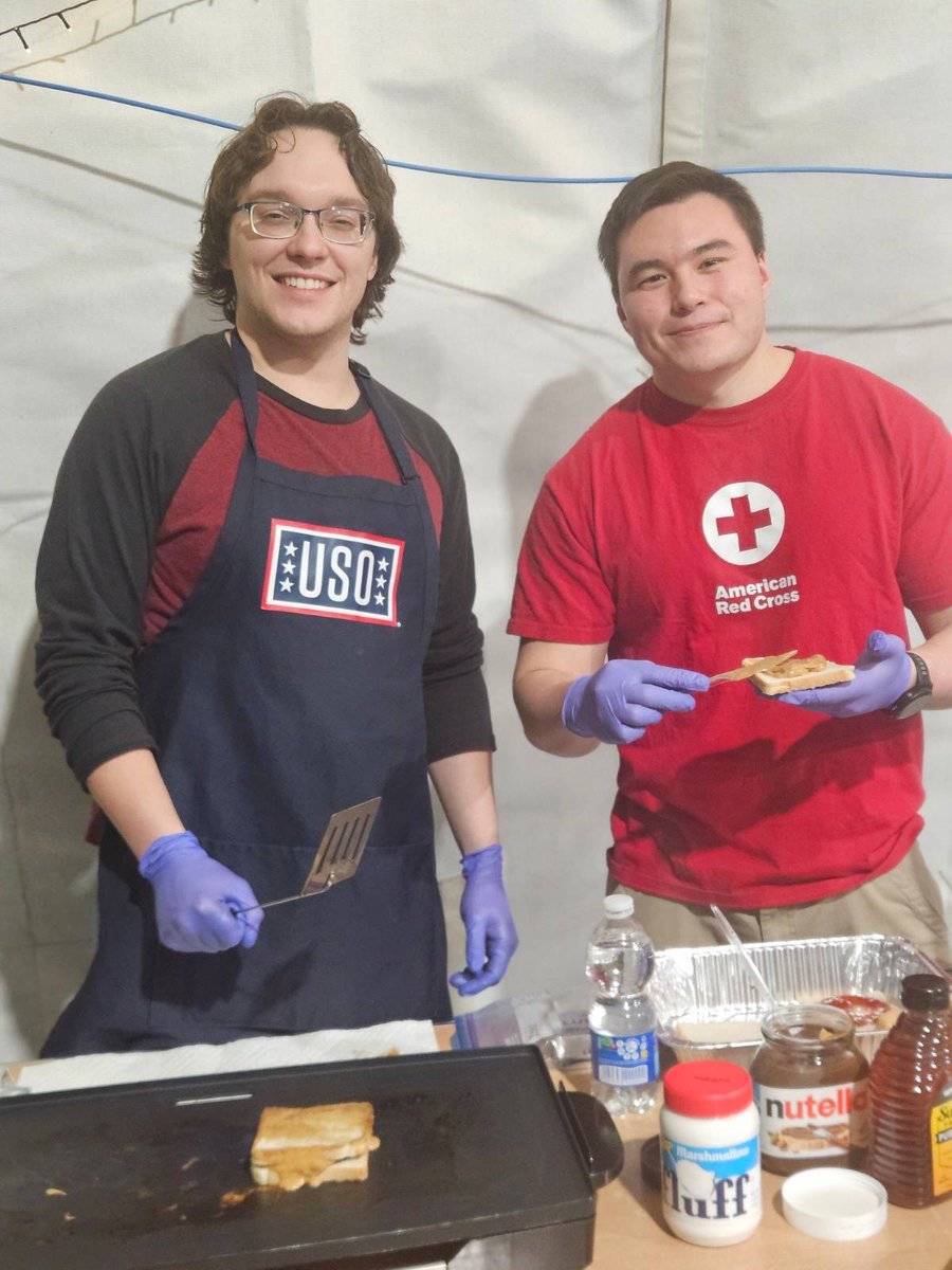 RedCross's tweet image. Our expeditionary staff members — like Andrew Yao — are making sure U.S. troops feel supported while overseas, even if that means answering the call at 3 a.m.

Andrew joined the @COWYRedCross as a Service to the Armed Forces program specialist in November 2023. Less than a year…