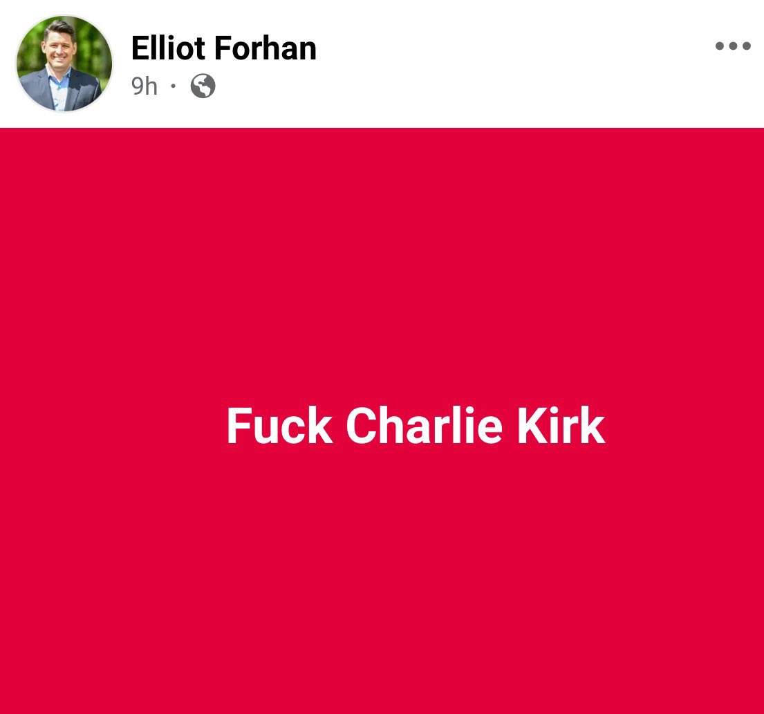 libsoftiktok's tweet image. Democrat candidate for Ohio AG who said he’s going to kiII President Trump also posted this when Charlie was ass*ssinated

He’s an evil deranged psycho