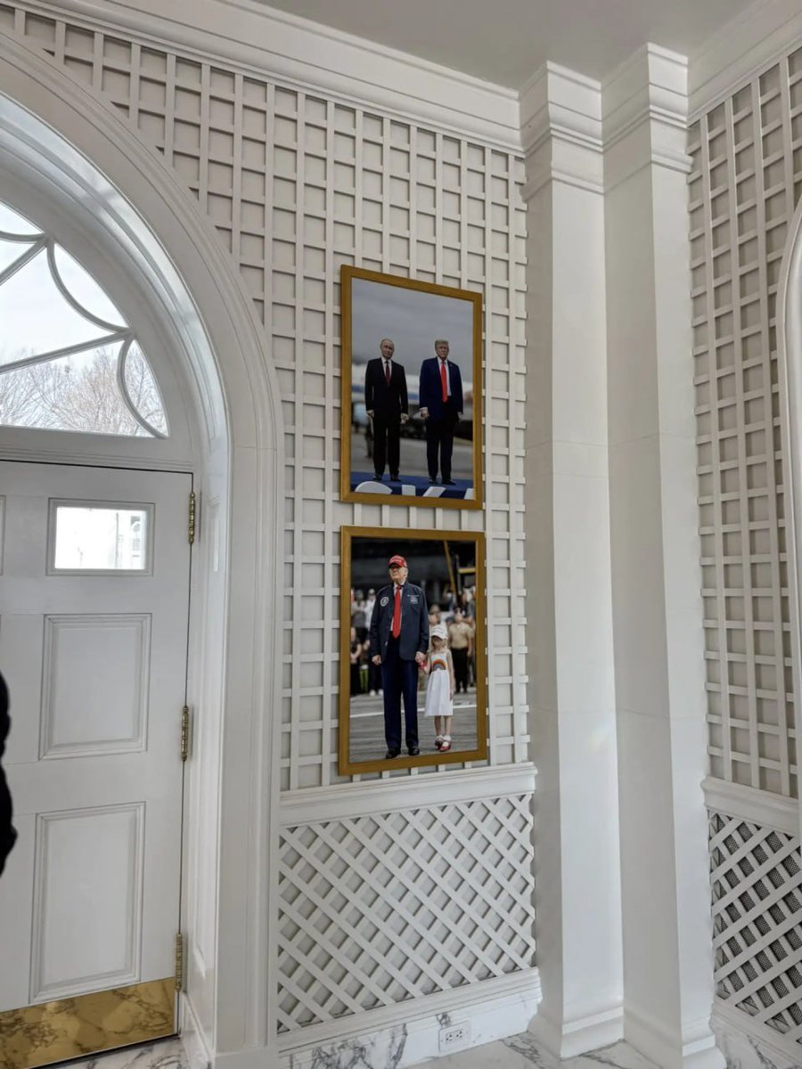 Trump colocou, na Casa Branca, uma foto que Putin lhe enviou após a  histórica cúpula no Alasca